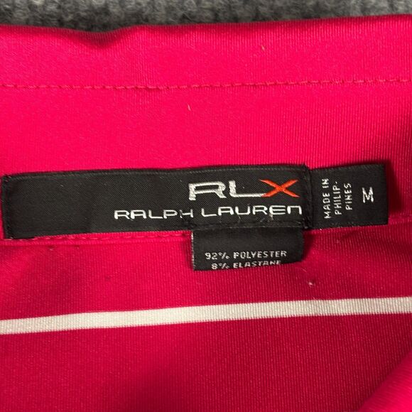 RLX Golf Polo Shirt w/logo USA Australia Flags Size Medium - Picture 5 of 8